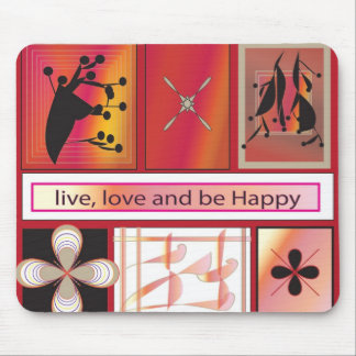 、愛は住み、幸せです マウスパッド
