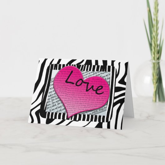 愛は信じ、耐える - コリント人への第一の手紙 13章 心 シーズンカード (正面)