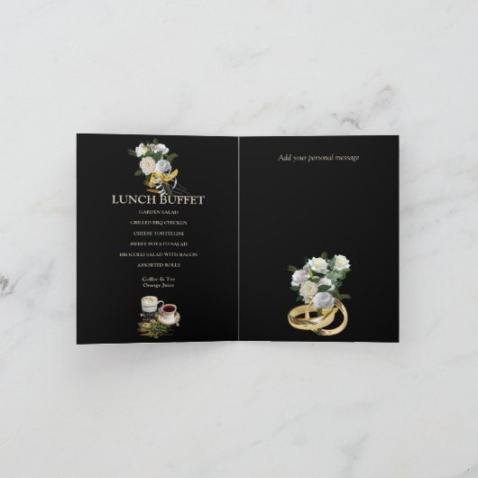 愛は全てあるウェディングシャワー 招待状 (内部)