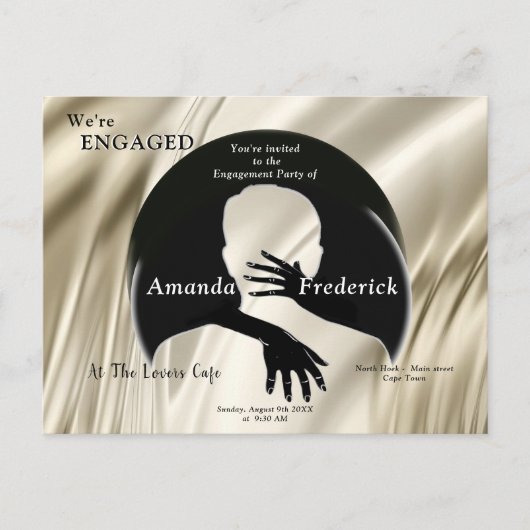 愛は全てある婚約 インビテーションポストカード (正面)