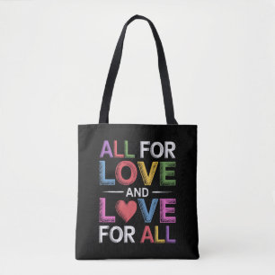 愛は全てに、全ては愛に Pride Month LGBTQ トートバッグ