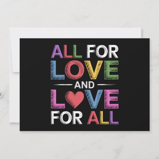 愛は全てのために 全ては愛のために Pride Month LGBTQ 招待状 (正面)