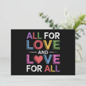愛は全てのために 全ては愛のために Pride Month LGBTQ 招待状 (スタンド正面)