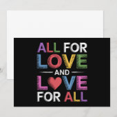 愛は全てのために 全ては愛のために Pride Month LGBTQ 招待状 (正面/裏面)
