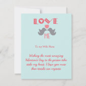 愛は全てを変える |バレンタインデーのカード (裏面)