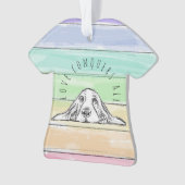 愛は全てを征服する 犬 虹 バセットハウンド オーナメント (正面)