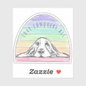愛は全てを征服する 犬 虹 バセットハウンド シール (シート)