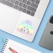 愛は全てを征服する 犬 虹 バセットハウンド シール (ノートパソコンとiPhone)