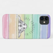 愛は全てを征服する 犬 虹 バセットハウンド Case-Mate iPhoneケース (裏面(横))