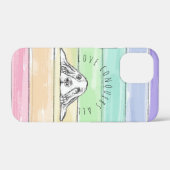 愛は全てを征服する 犬 虹 バセットハウンド Case-Mate iPhoneケース (裏面 (横))