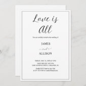 愛は全てミニマエレガントリストシンプル 招待状 (正面/裏面)