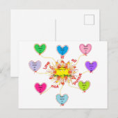 愛は全のまわりに人 ポストカード (正面/裏面)