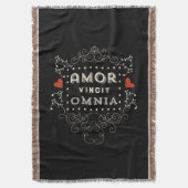 愛は全ラテン系のヴィンテージのタイポグラフィを征服します スローブランケット (正面縦)