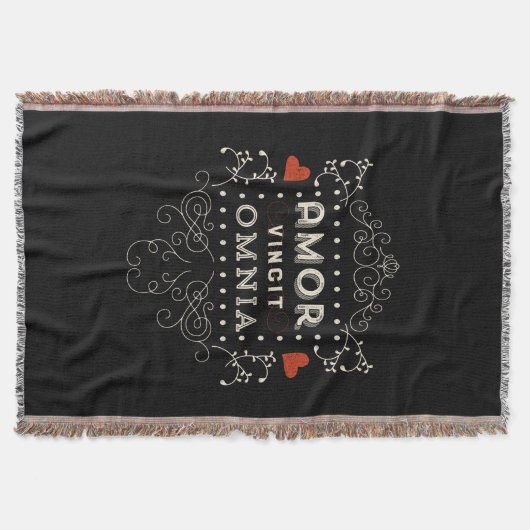 愛は全ラテン系のヴィンテージのタイポグラフィを征服します スローブランケット (正面)