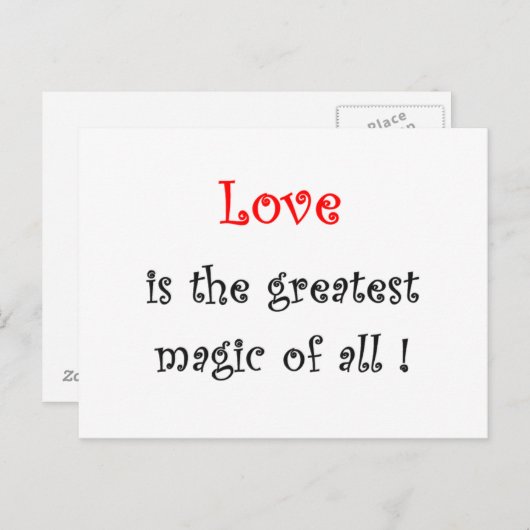 愛は全素晴らしての魔法である ポストカード (正面/裏面)