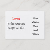 愛は全素晴らしての! – ビジネスカードの魔法 名刺 (裏面)