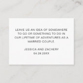 愛は冒険のバケツリ結婚ストカードである アドバイスカード (裏面)