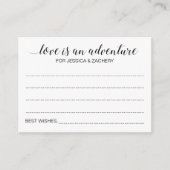 愛は冒険のバケツリ結婚ストカードである アドバイスカード (正面)