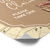 愛は冒険のブライダルシャワー歓迎サイン ポスター (角)