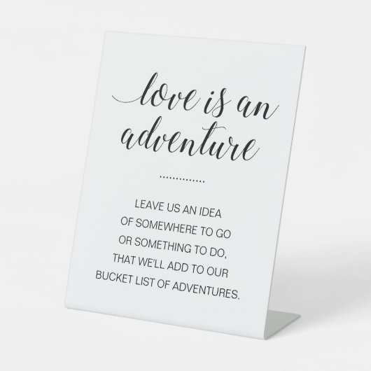 愛は冒険旅行バケットリスト結婚の 台座サイン (正面)
