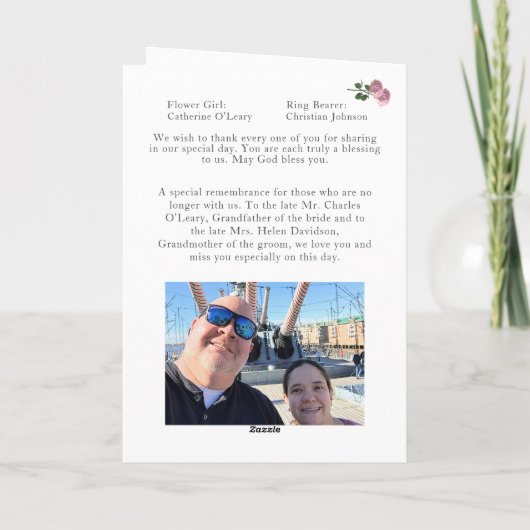 愛は写真と開花ヌプタルのミサにある プログラム (裏面)