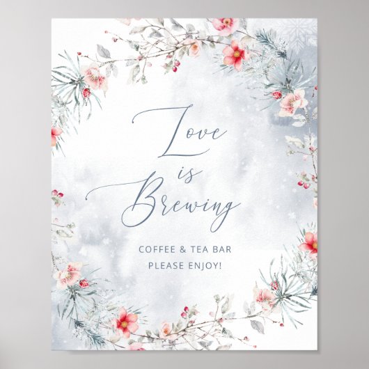 愛は冬の雪を醸造しているブライダルシャワー ポスター (正面)