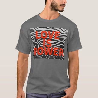 愛は力 愛は愛 デザイン Tシャツ