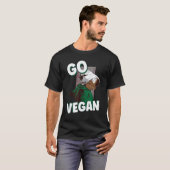 愛は動物のための愛からのビーガンパワー Tシャツ (正面フル)