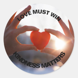 愛は勝たねばならない3」ステッカー ラウンドシール
