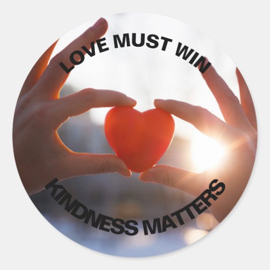 愛は勝たねばならない3」ステッカー ラウンドシール (正面)