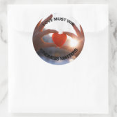 愛は勝たねばならない3」ステッカー ラウンドシール (バッグ)