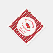 愛は双子の二人によって成長ハート スタンダードカクテルナプキン (角)