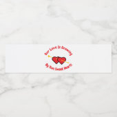 愛は双子の二人によって成長ハート ペットボトルラベル (シングルラベル)