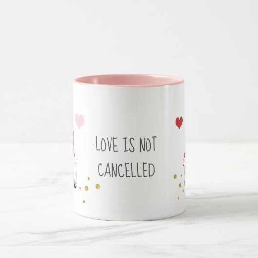 愛は取り消されていないバレンタインデー格言 マグカップ (中央)
