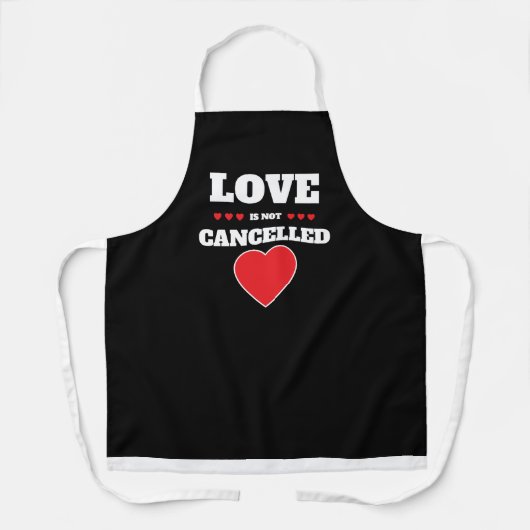 愛は取り消されない超かわいい赤と黒 エプロン (正面)