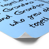 愛は古くロマンチックなポスタおもしろいーサインになる ポスター (角)