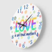 愛は問題である。プライドと多様性 ラージ壁時計 (傾斜)