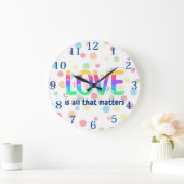 愛は問題である。プライドと多様性 ラージ壁時計 (ホーム)