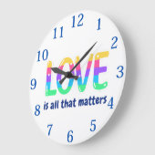 愛は問題である。プライドと多様性 ラージ壁時計 (傾斜)