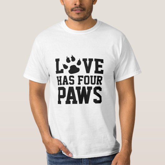 愛は四つの足を持つ Tシャツ (正面)