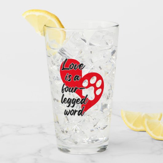 愛は四足語である。 タンブラーグラス (アイス正面)