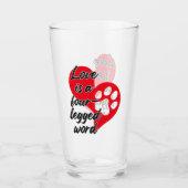 愛は四足語である。 タンブラーグラス (正面)