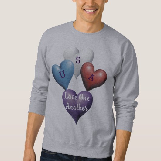 愛は国を超えて USA One Another Tシャツ (正面)