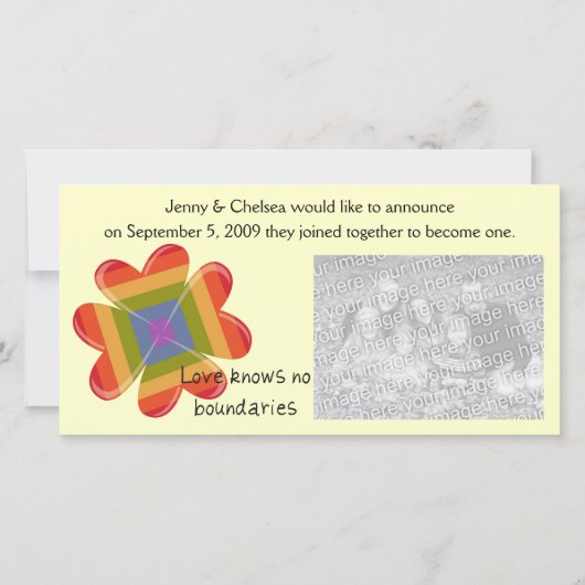 愛は境界を知っていません 案内状 (正面)