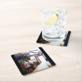 愛は壁ではなく、橋だ スクエアペーパーコースター (インサイチュ)