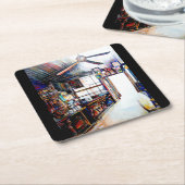 愛は壁ではなく、橋だ スクエアペーパーコースター (アングル)