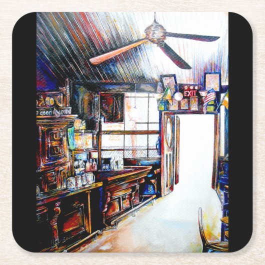 愛は壁ではなく、橋だ スクエアペーパーコースター (正面)