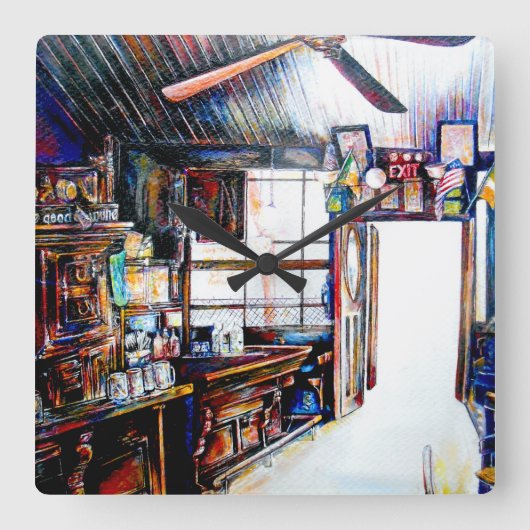 愛は壁ではなく、橋だ スクエア壁時計 (正面)