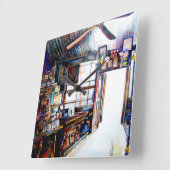 愛は壁ではなく、橋だ スクエア壁時計 (傾斜)