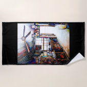 愛は壁ではなく、橋だ ビーチタオル (正面)